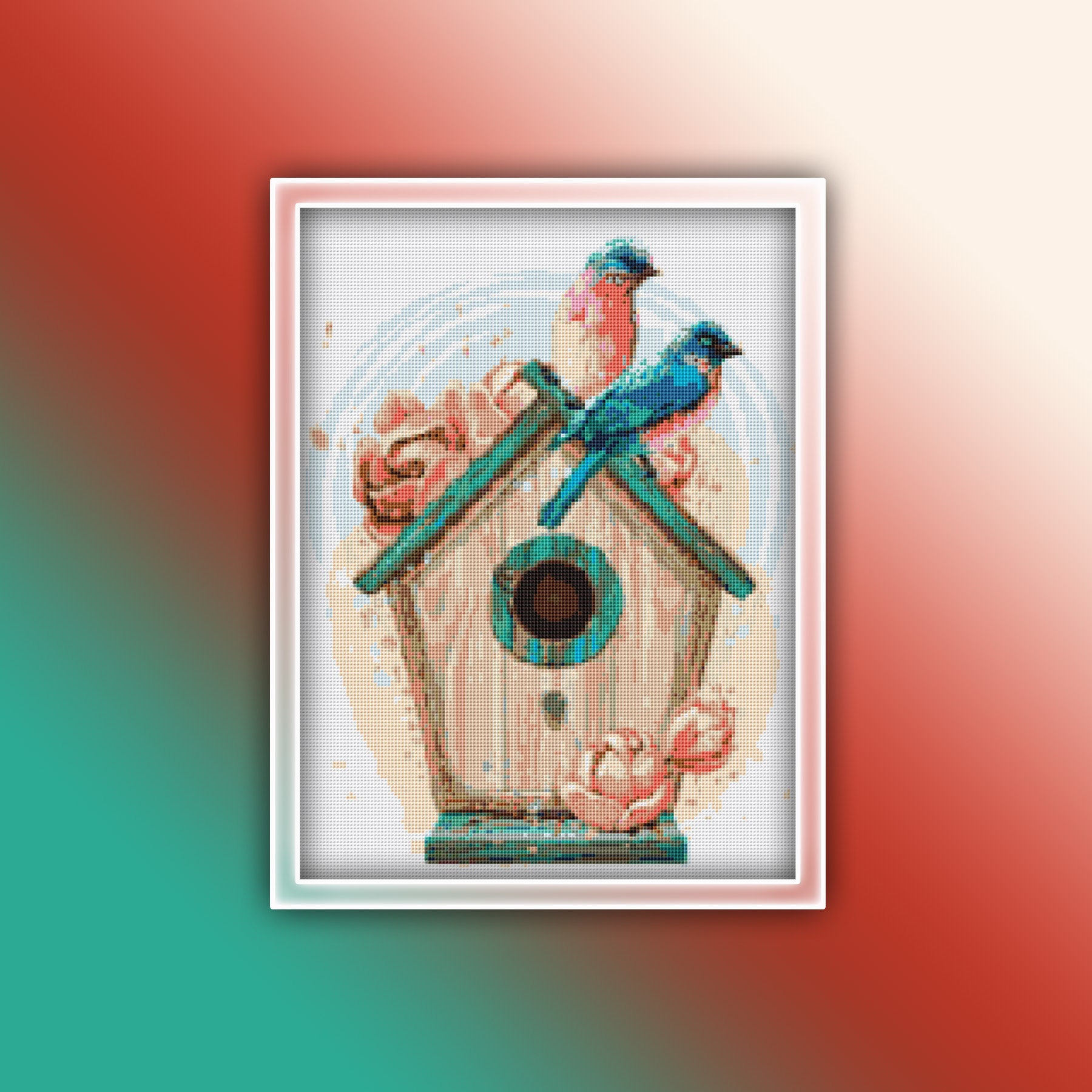 Bird House Cross Stitch Pattern 3 Instant PDF Download Birds | Etsy