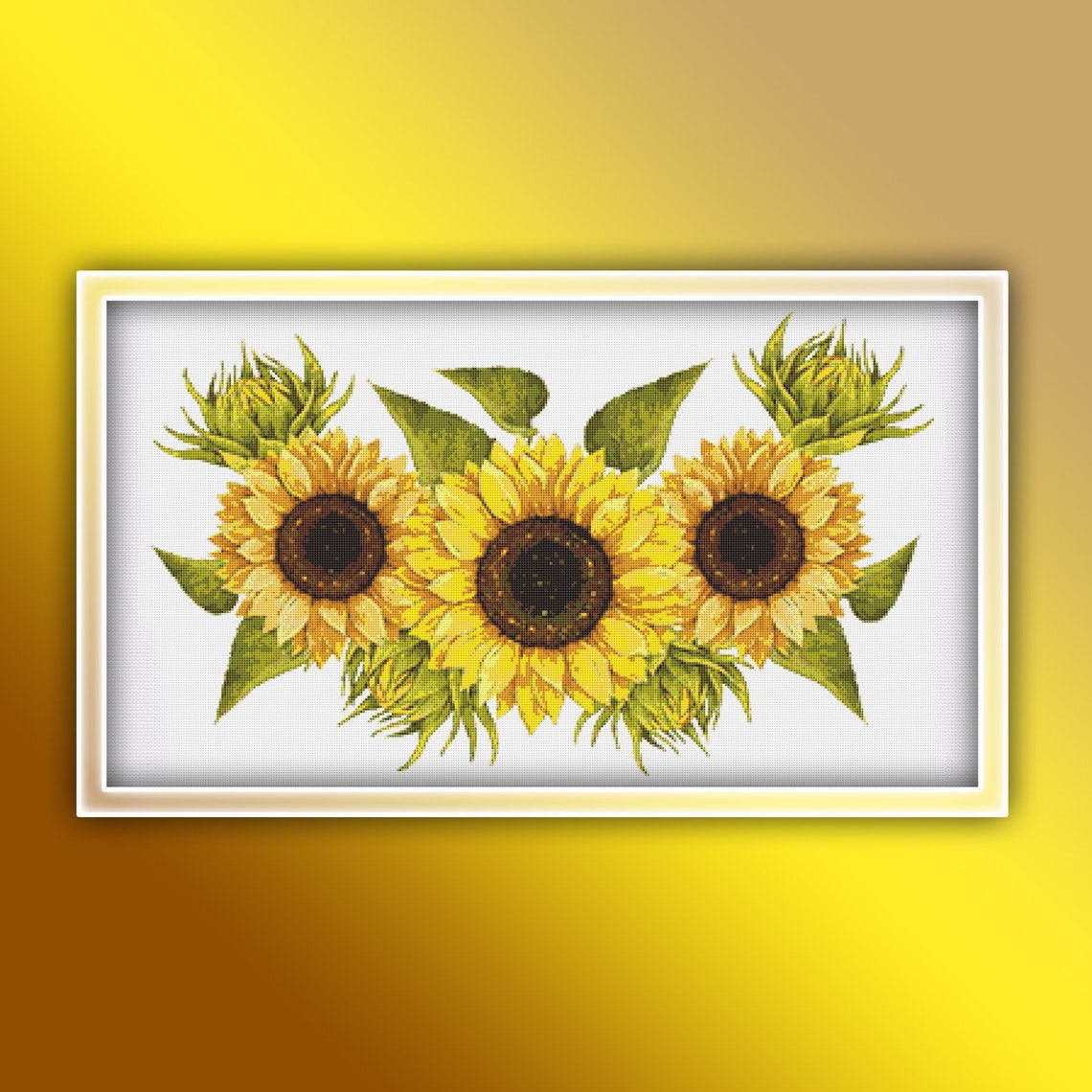 Sunflowers Cross Stitch Pattern 12 Instant PDF Download Etsy