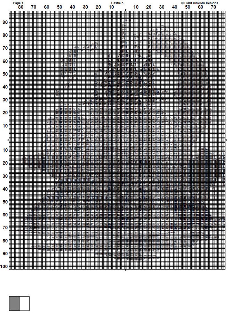 Castle Cross Stitch Pattern 5 Instant PDF Download - Fairy Tale Castle ...