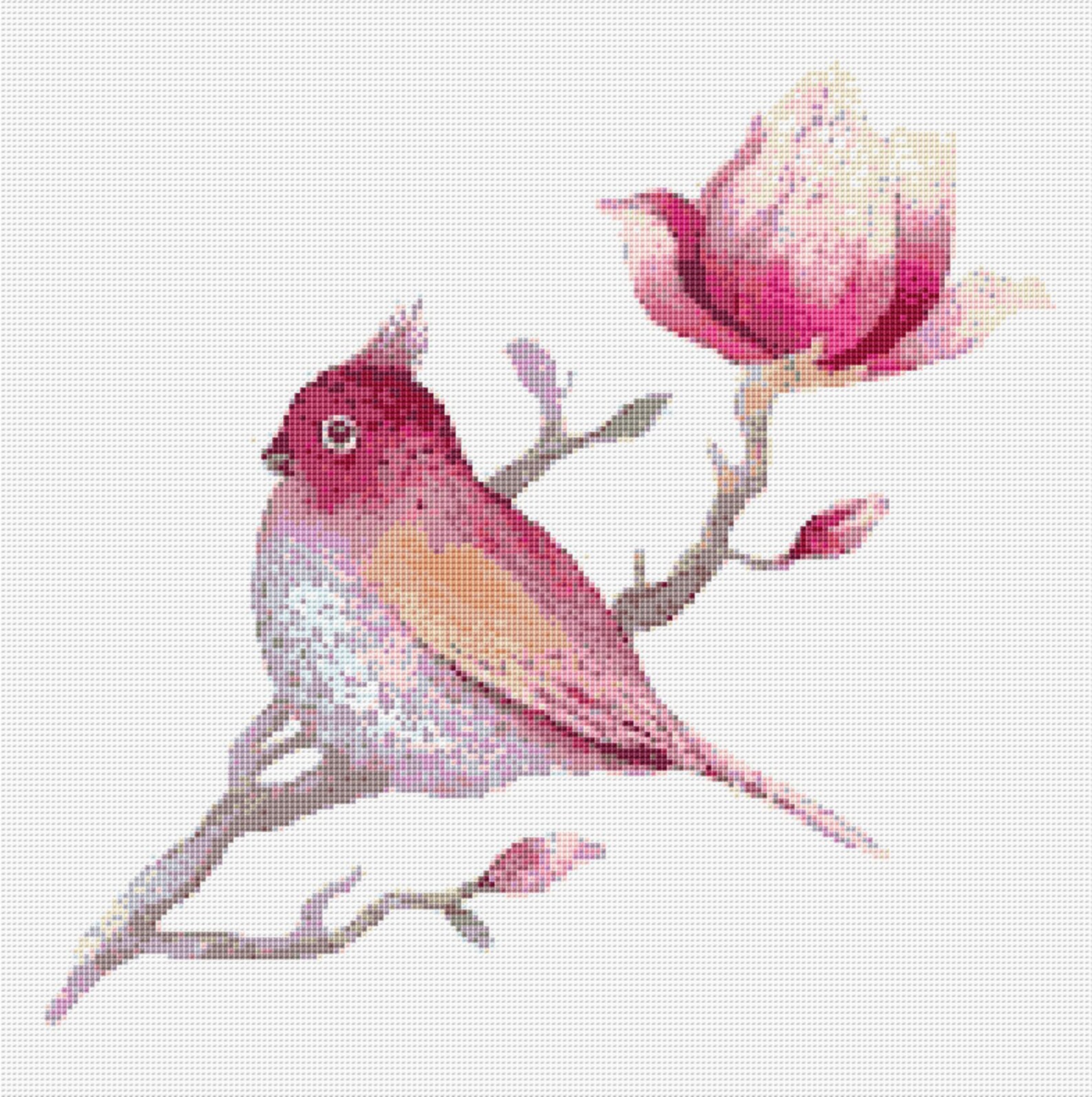 Bird Cross Stitch Pattern 3 Instant PDF Download Bird Etsy
