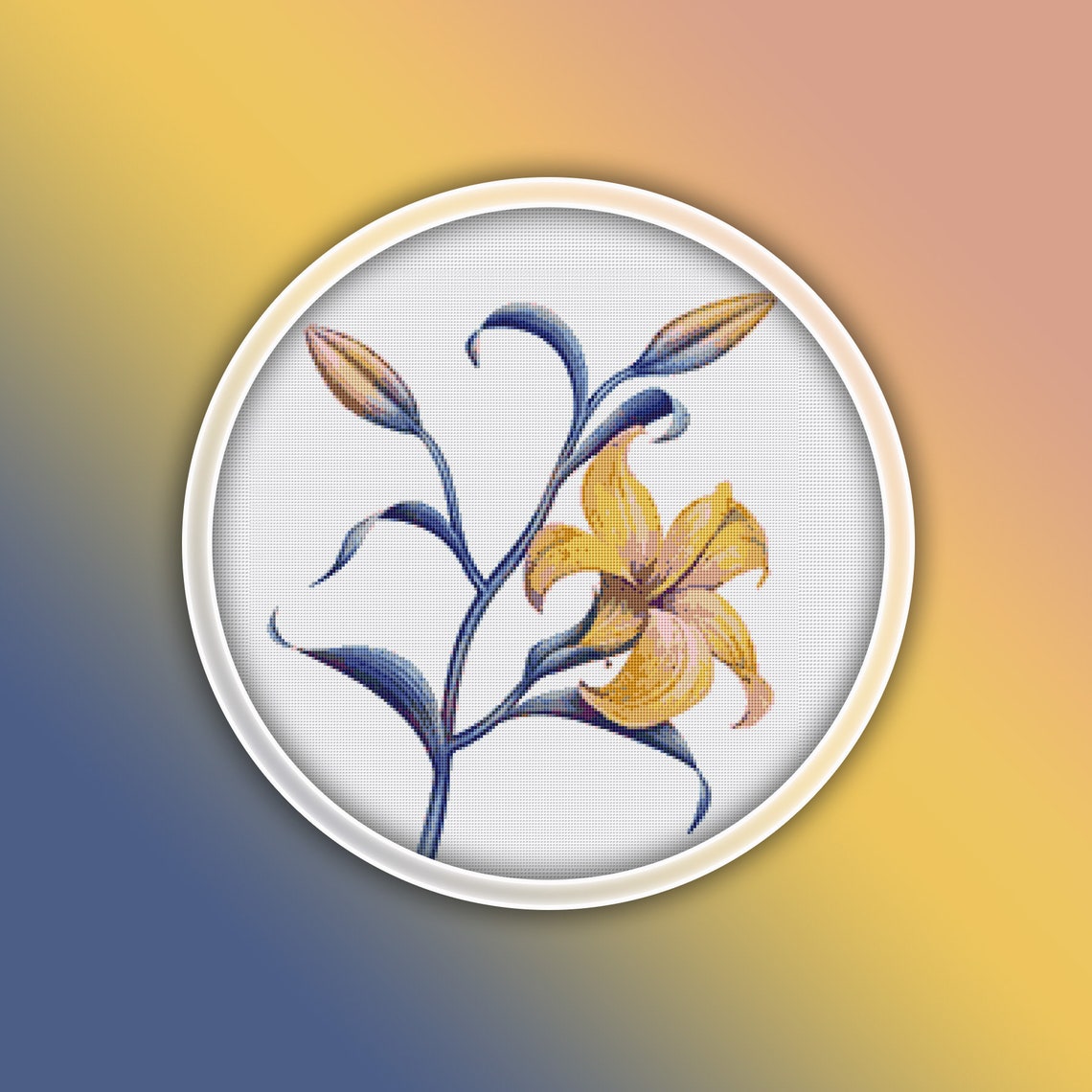Yellow Lily Cross Stitch Pattern 1 Instant PDF Download - Lilies ...
