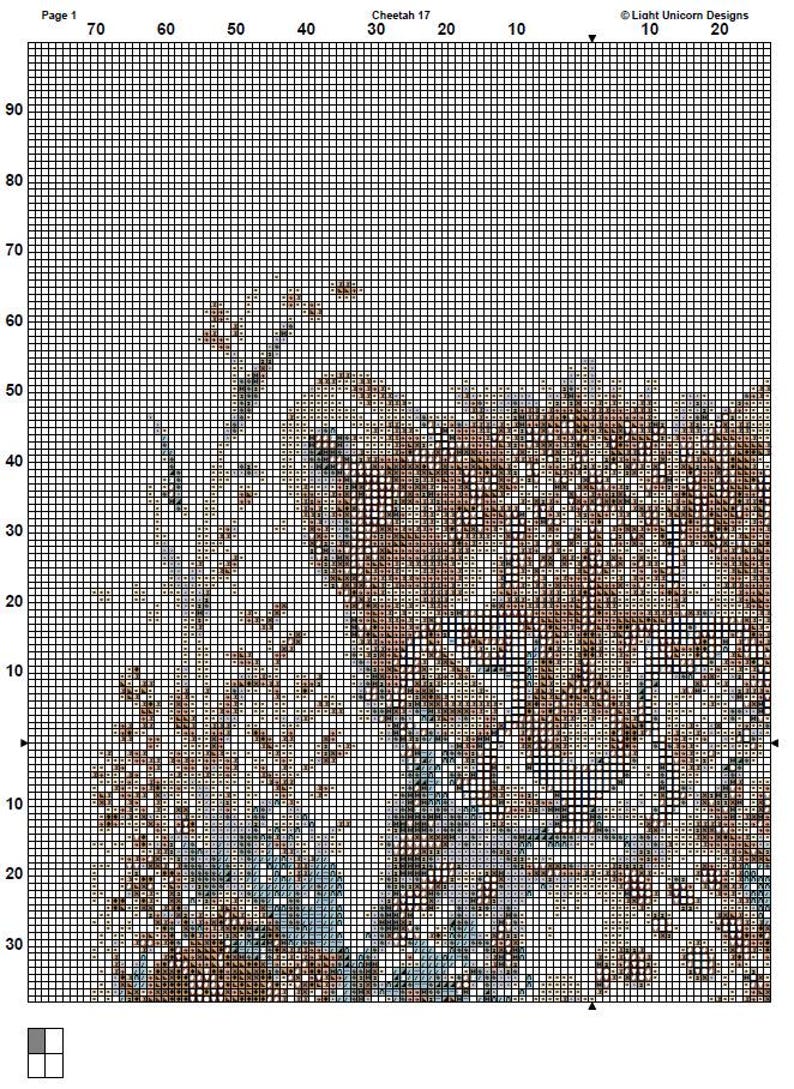 Cheetah Cross Stitch Pattern 17 Instant PDF Download - Cheetah ...