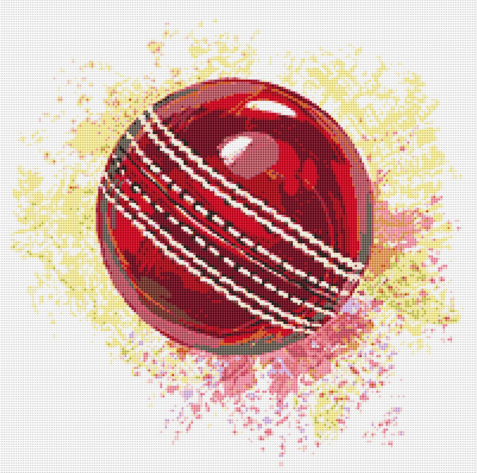 Cricket Ball Cross Stitch Pattern 1 Instant Download Instant Etsy