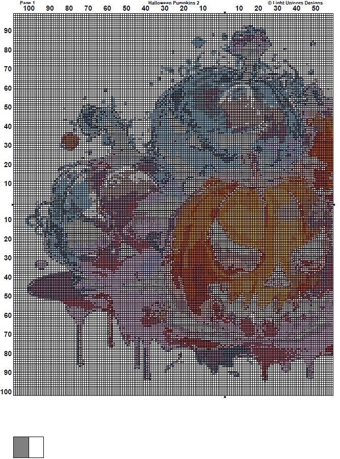Halloween Pumpkins Cross Stitch Pattern 2 Instant PDF Download - Autumn ...