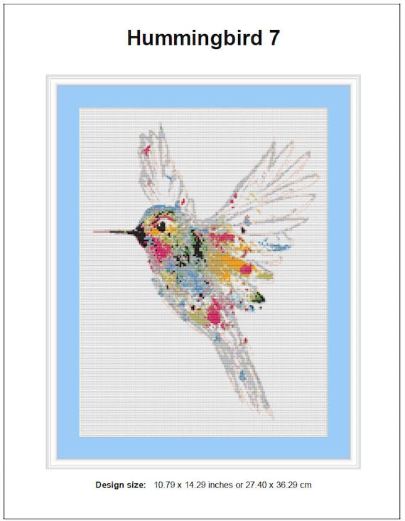 Hummingbird Cross Stitch Pattern 7 Instant PDF Download Hummingbirds  Watercolor Cross Stitch Pattern Bird Cross Stitch Pattern -  Canada