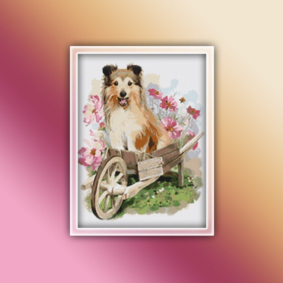 Border Collie Cross Stitch Pattern 7 Instant PDF Download Dog ...