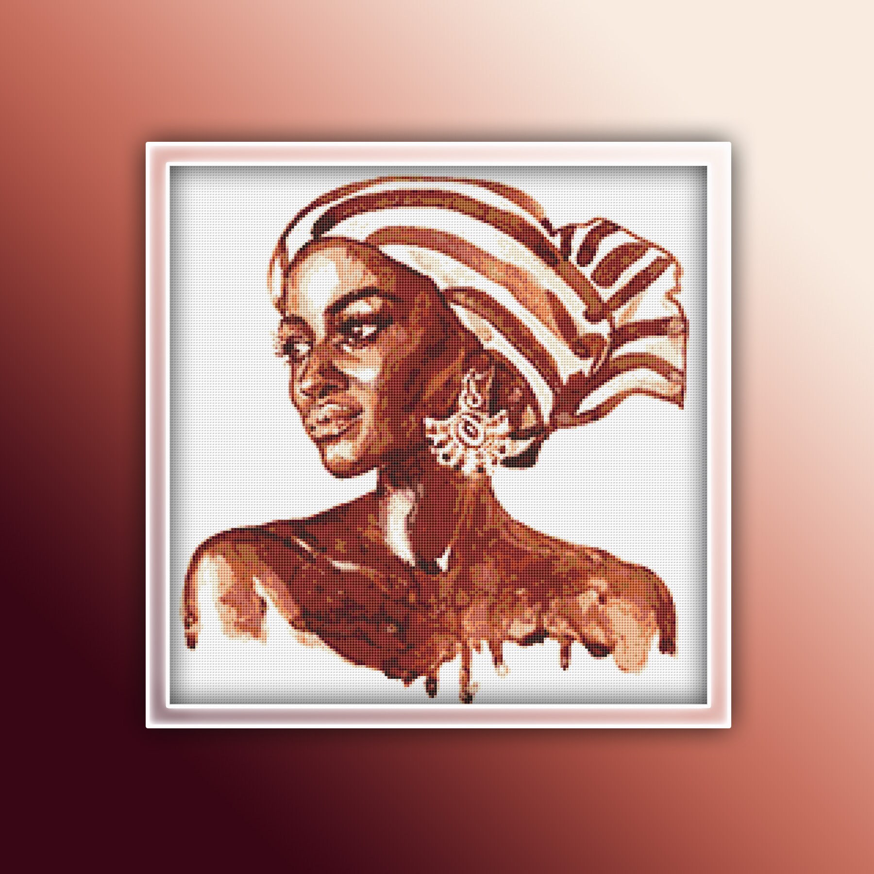 Woman Cross Stitch Pattern 3 Instant PDF Download African Etsy