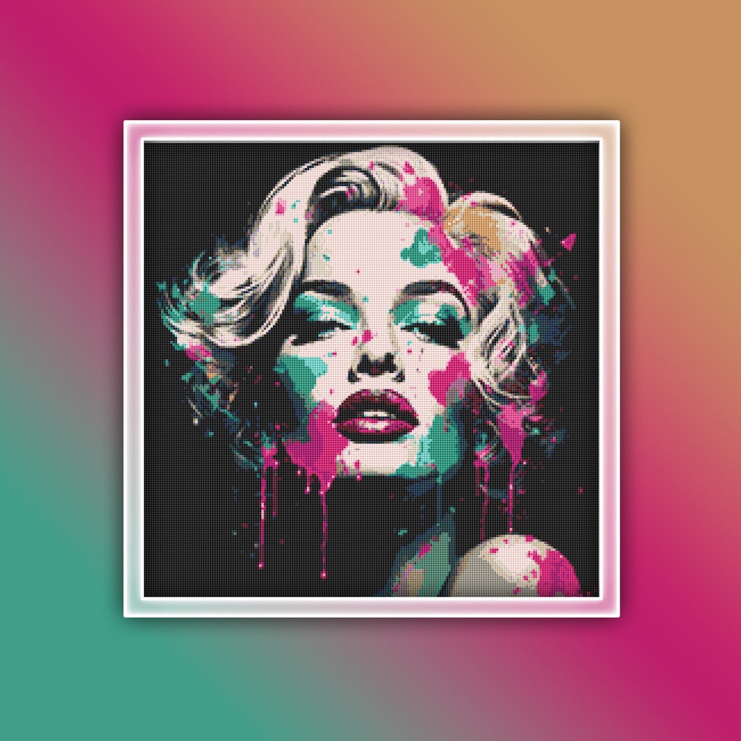 Marilyn Monroe Cross Stitch Pattern 5 Instant PDF Download - Marilyn ...