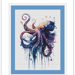 Octopus Cross Stitch Pattern 7 Instant PDF Download - Octopus ...