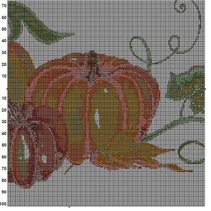 Pumpkins Cross Stitch Pattern 1 Instant PDF Download - Autumn ...