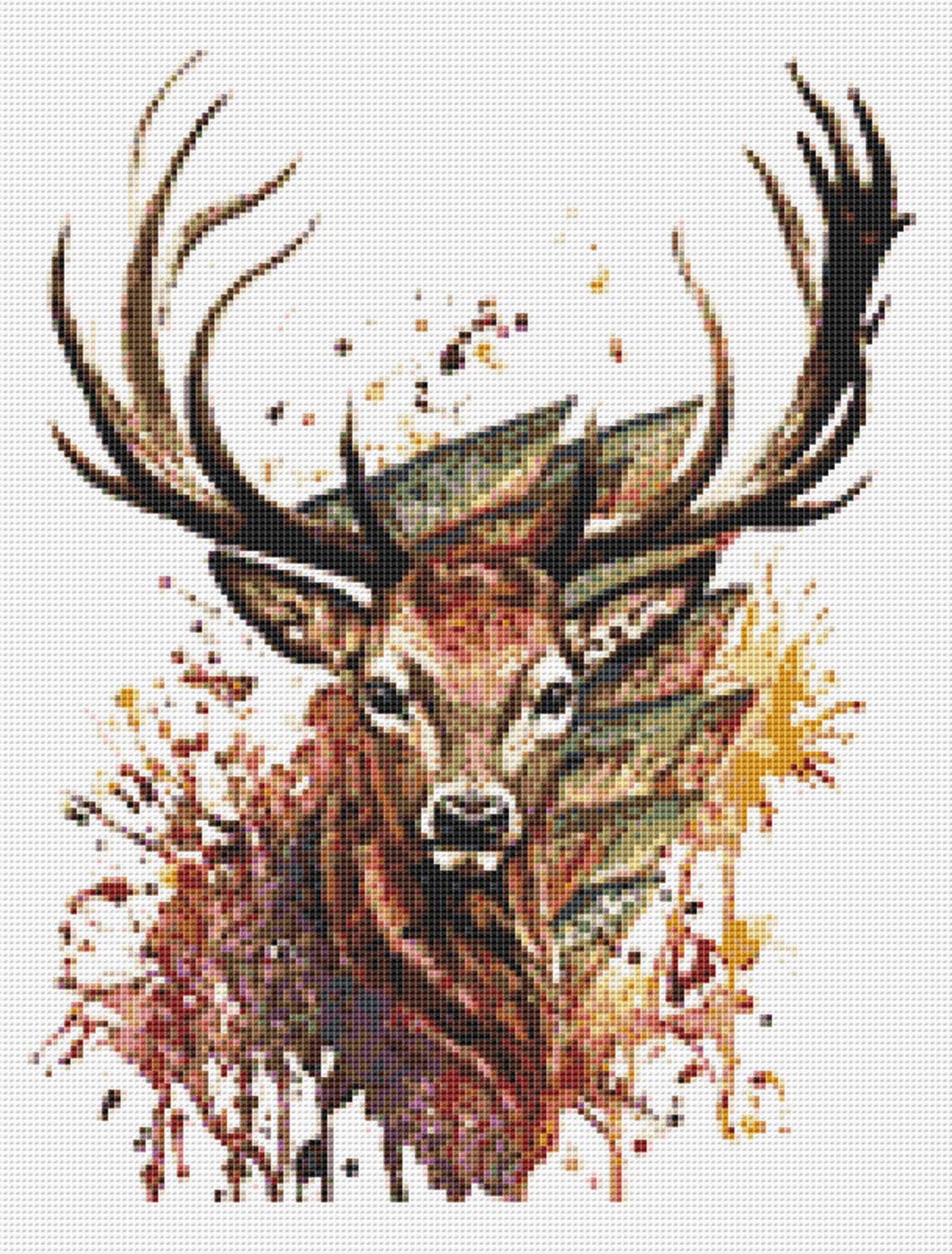 Deer Cross Stitch Pattern 16 Instant PDF Download Deer | Etsy