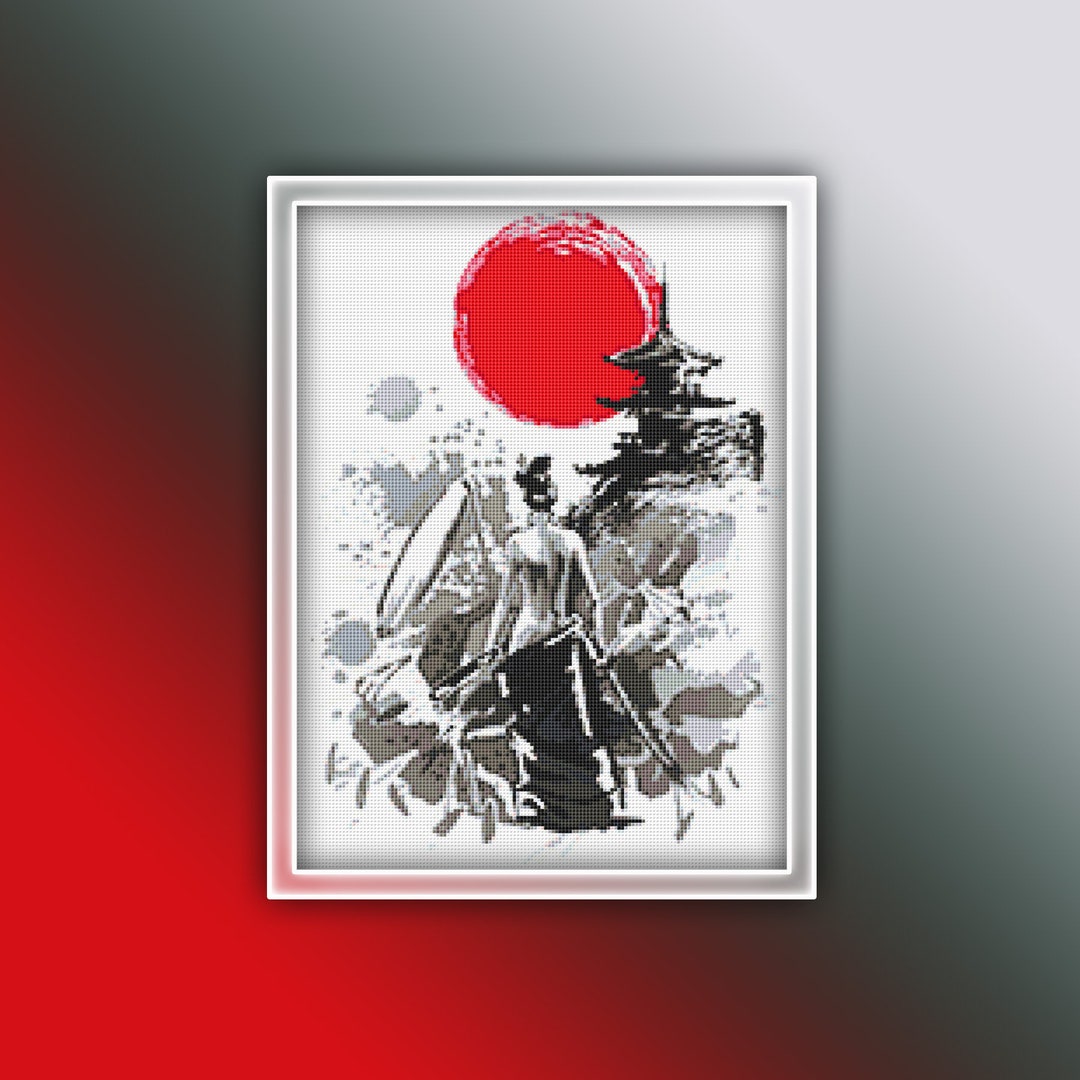 Japanese Lady Cross Stitch Pattern 1 Instant PDF Download Woman