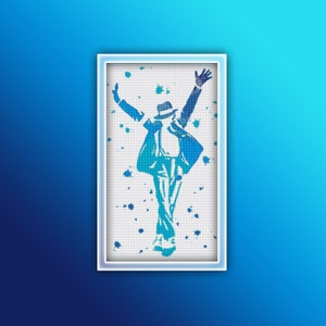 Michael Jackson Cross Stitch Pattern Instant PDF Download - Michael Jackson Watercolor Cross Stitch Pattern - Celebrity - Vintage Singer