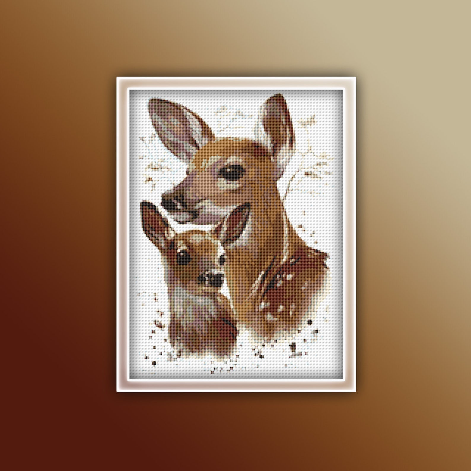 Deers Cross Stitch Pattern 1 Instant PDF Download Deer - Etsy