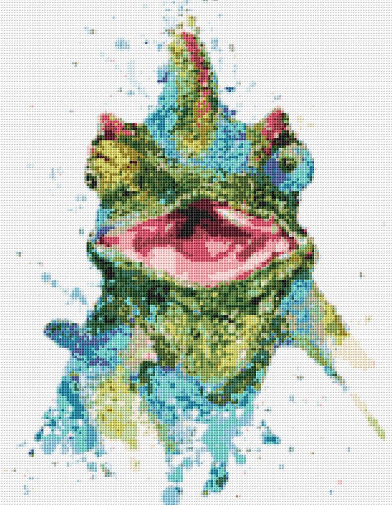 Chameleon Cross Stitch Pattern 2 Instant PDF Download Etsy