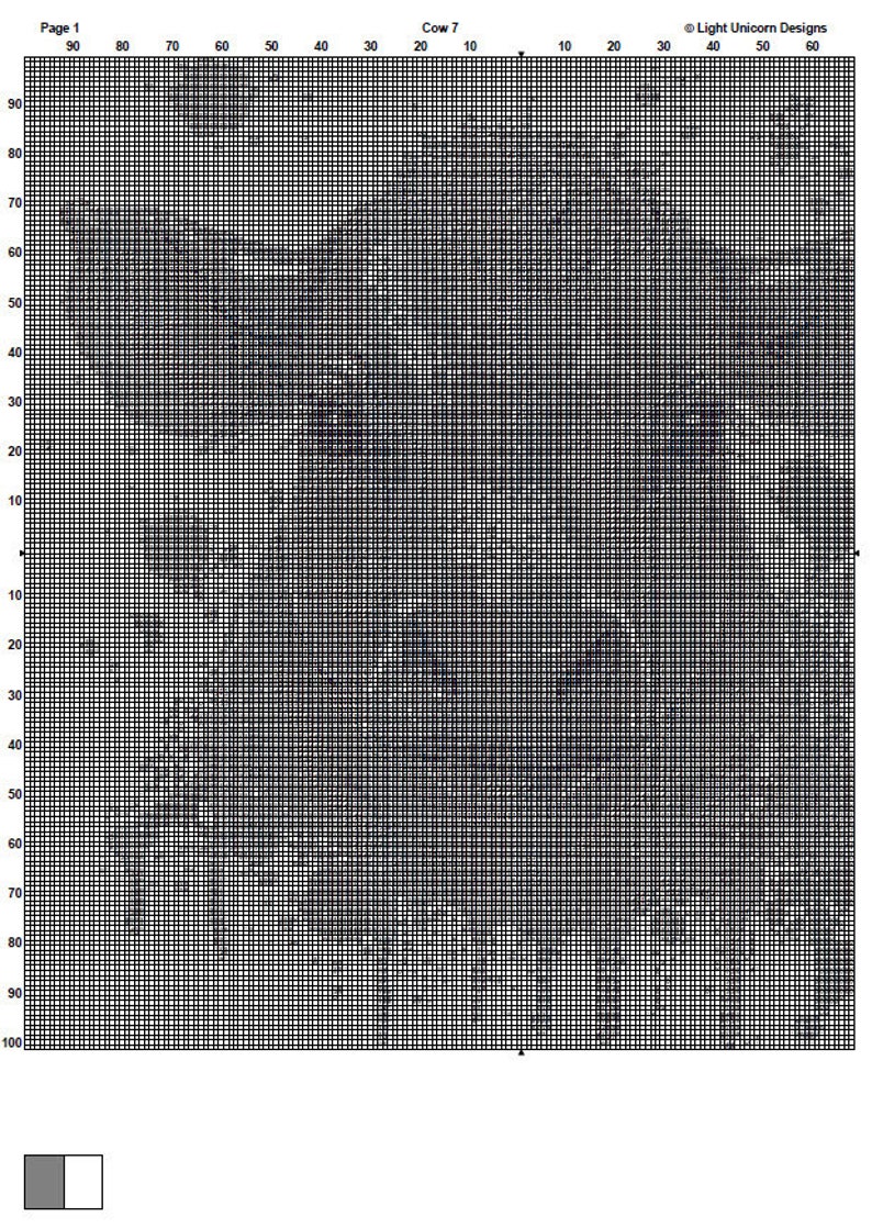 Cow Cross Stitch Pattern 7 Instant PDF Download - Cow Watercolor Cross ...