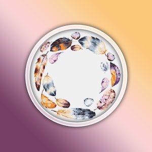 Patrón de punto de cruz de corona de plumas 2 Descarga instantánea en PDF - Patrón de punto de cruz de acuarela de setas mágicas