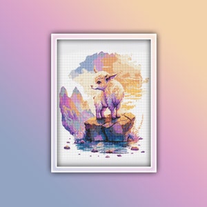 Goat Cross Stitch Pattern 7 Instant PDF Download - Ram Watercolor Cross Stitch Pattern - Baby Goat Cross Stitch Pattern - Goat Kid