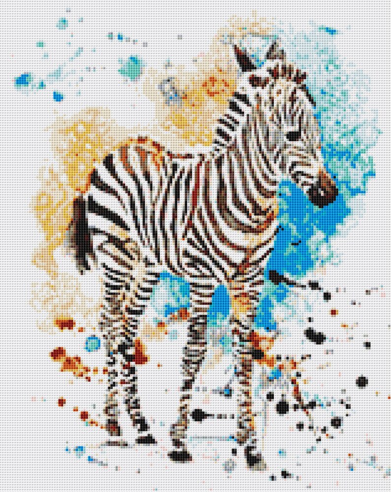 Zebra Cross Stitch Pattern 5 Instant PDF Download Zebra Etsy
