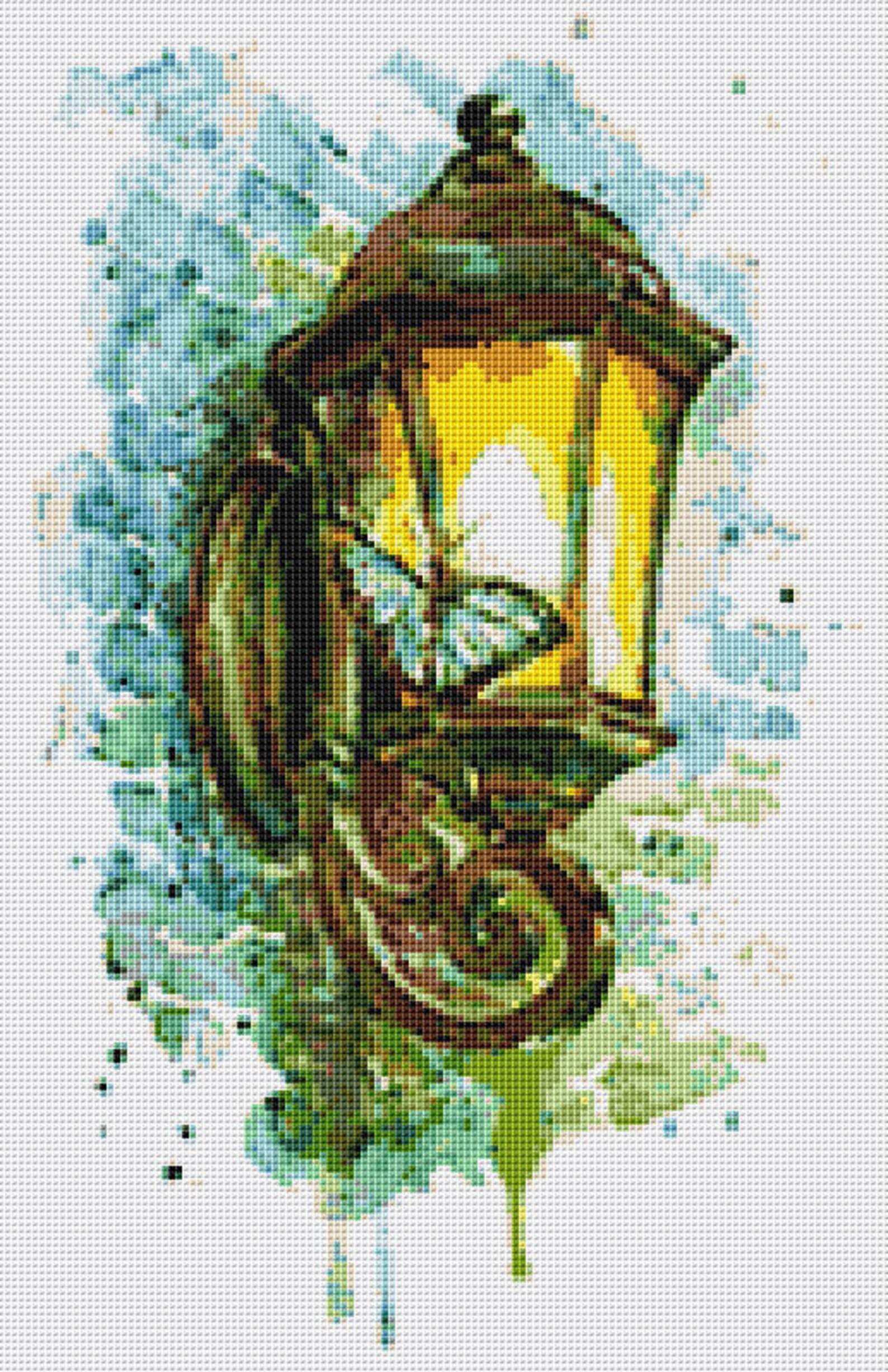 Light Cross Stitch Pattern 1 Instant PDF Download Wall Light - Etsy