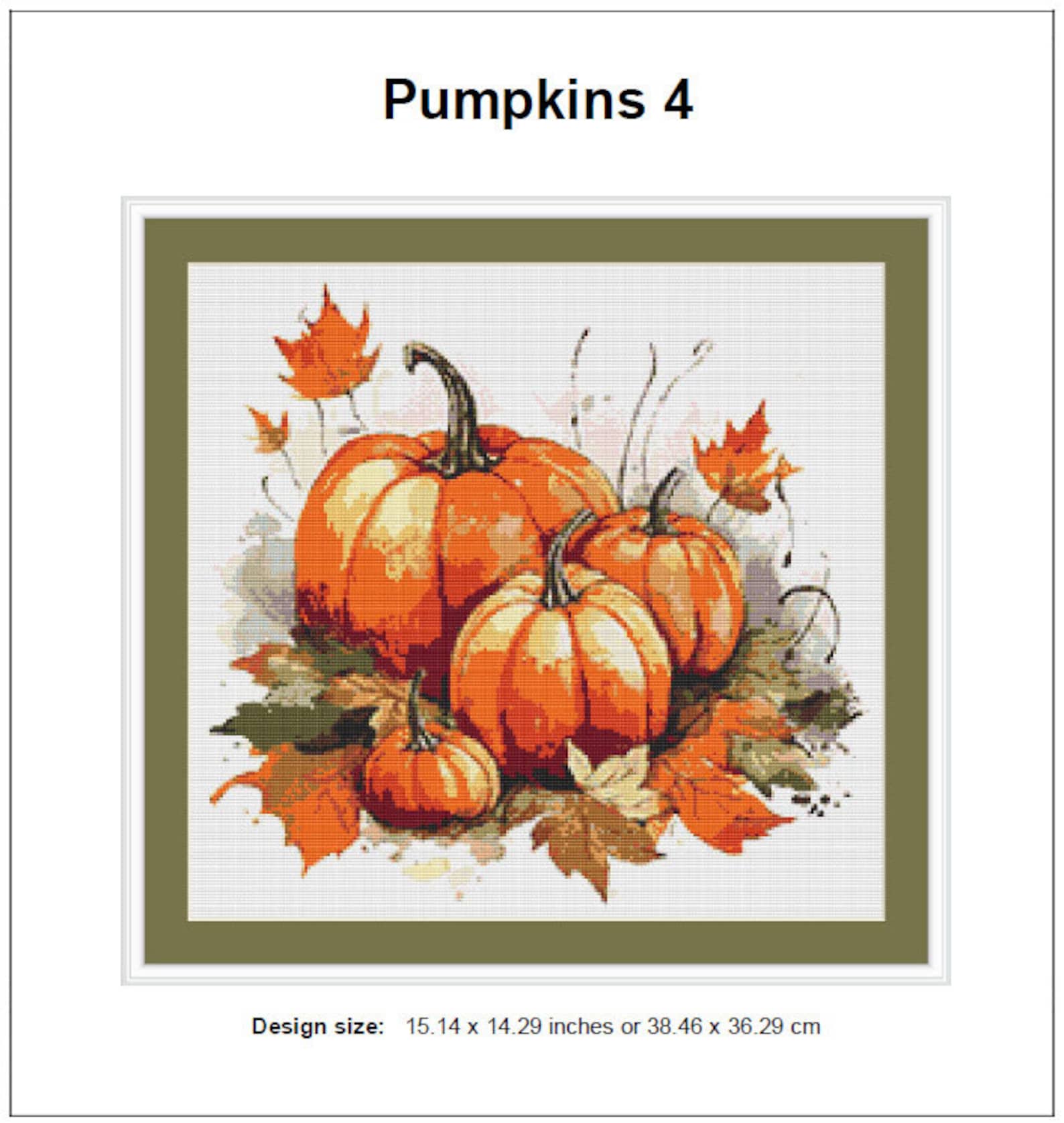 Pumpkins Cross Stitch Pattern 4 Instant PDF Download - Autumn ...
