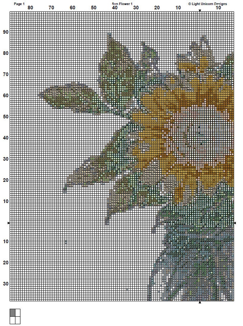 Sunflower Cross Stitch Pattern Instant PDF Download Etsy