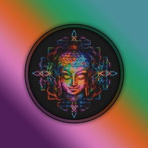 Buddha Kreuzstichmuster 3 Sofortiger Download Instant PDF Download - Buddha Aquarell Kreuzstichmuster