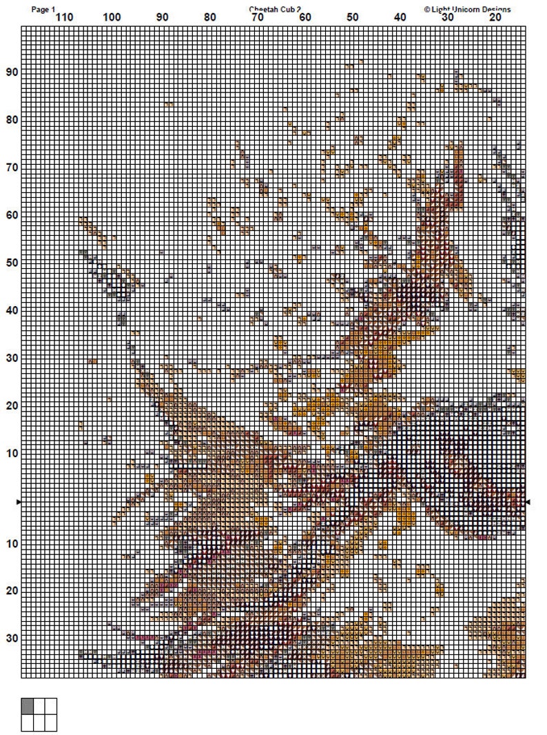 Cheetah Cub Cross Stitch Pattern 2 Instant PDF Download - Etsy
