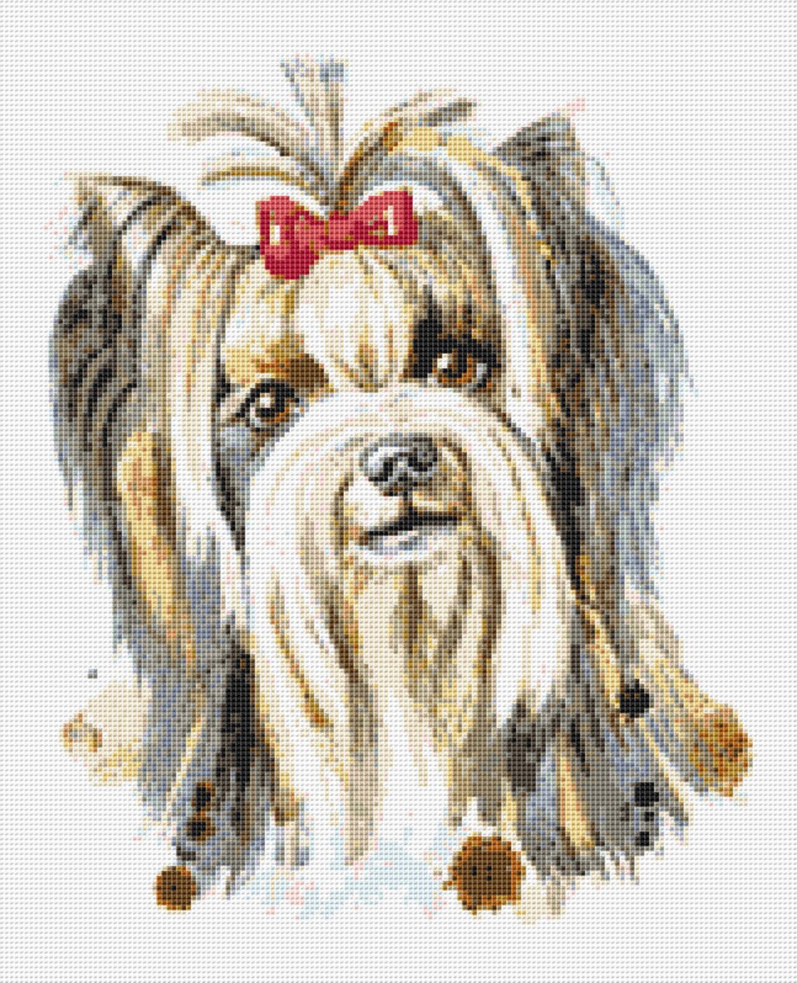 Yorkshire Dog Cross Stitch Pattern 1 Instant PDF Download Etsy
