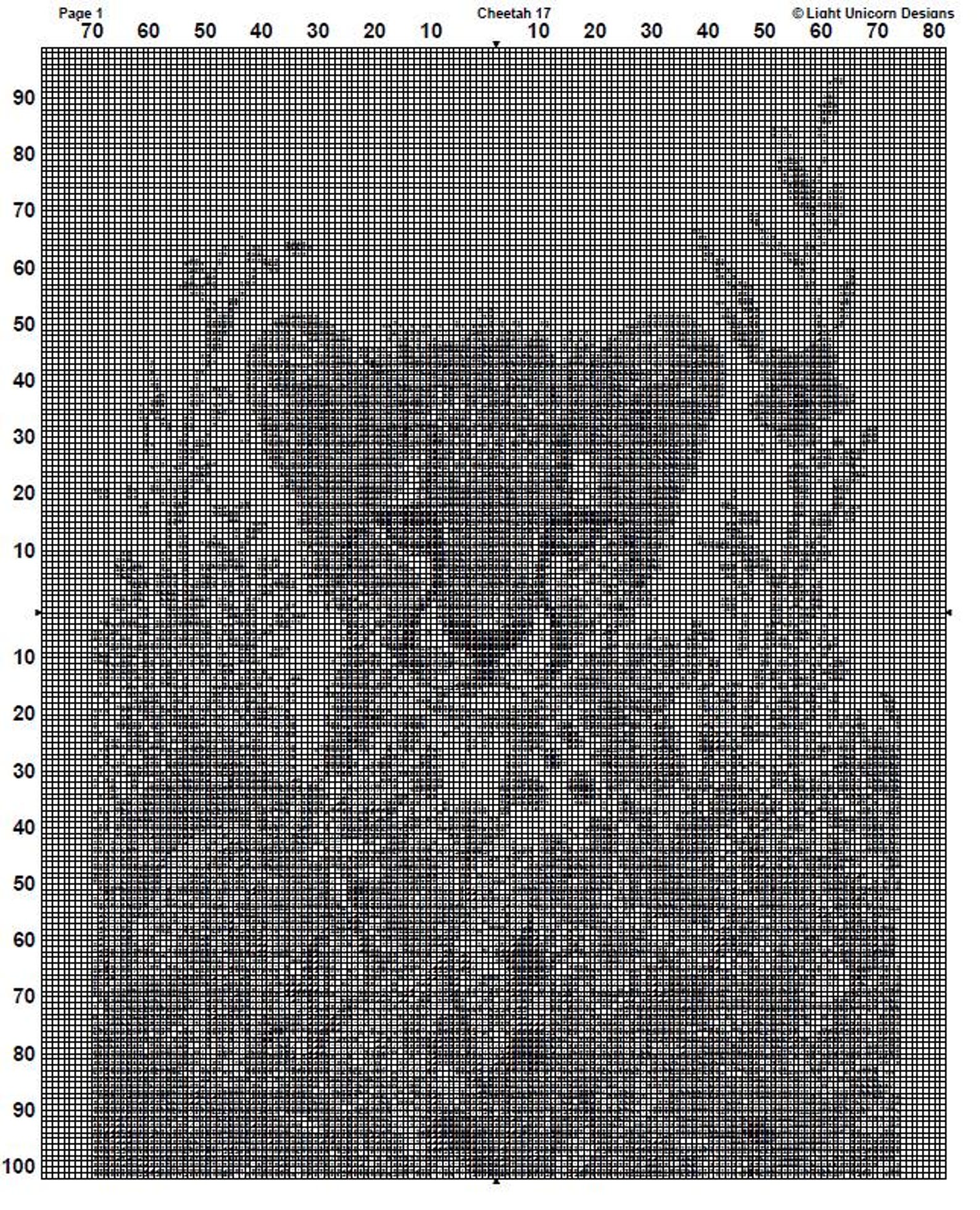 Cheetah Cross Stitch Pattern 17 Instant PDF Download - Cheetah ...