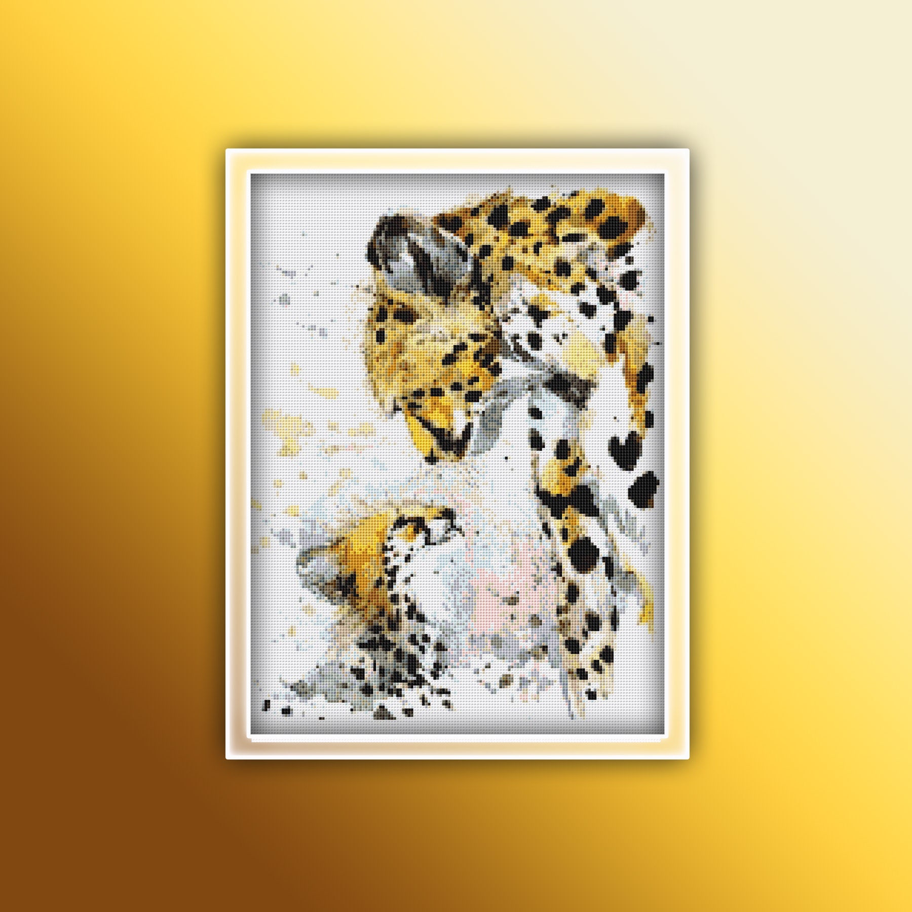 Leopard Cross Stitch Pattern 1 Instant PDF Download Leopard Etsy