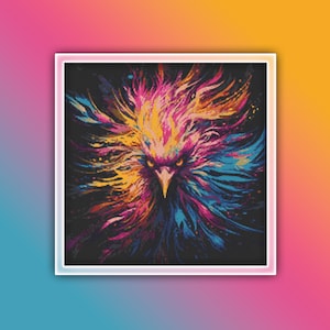 Phoenix Cross Stitch Pattern 9 Instant PDF Download - Phoenix Cross Stitch Pattern - Mythical Fire Bird Cross Stitch Pattern