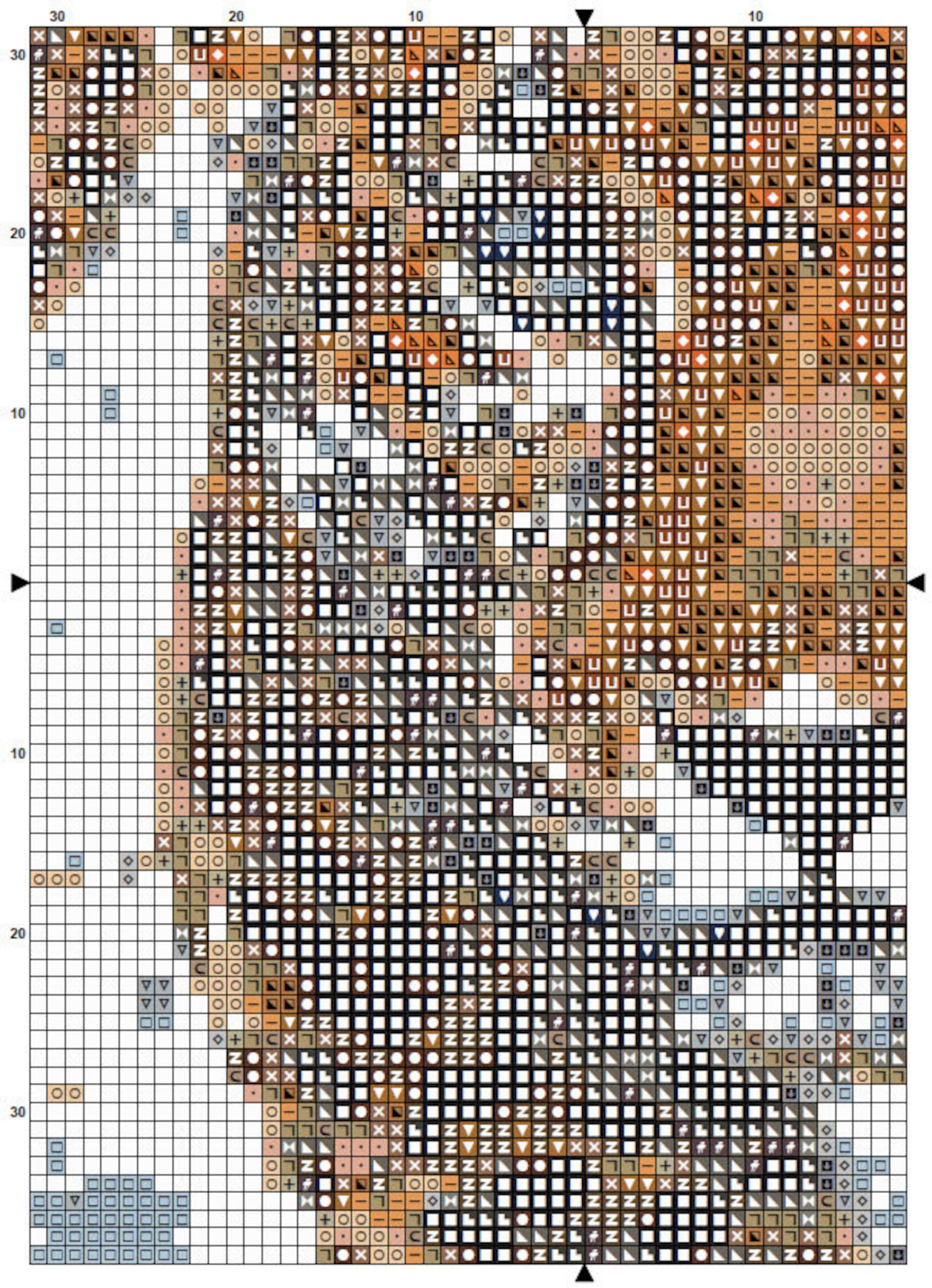 Leopard Cross Stitch Pattern 3 Instant PDF Download Leopard Etsy