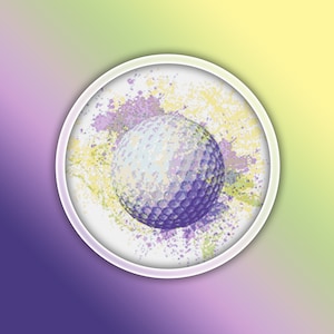 Golf Ball Cross Stitch Pattern 1 Instant Download Instant PDF Download - Golf Watercolor Cross Stitch Pattern - Football