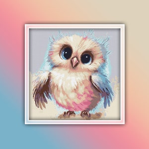 Owl Cross Stitch Pattern 11 Instant Download Instant PDF Download - Baby Owl Watercolor Cross Stitch Pattern - Woodland Animals - Kids Room