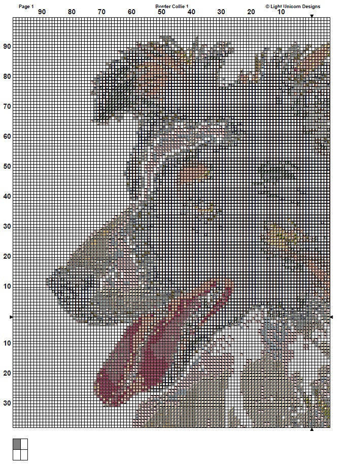 Border Collie Cross Stitch Pattern 1 Instant PDF Download - Dog ...