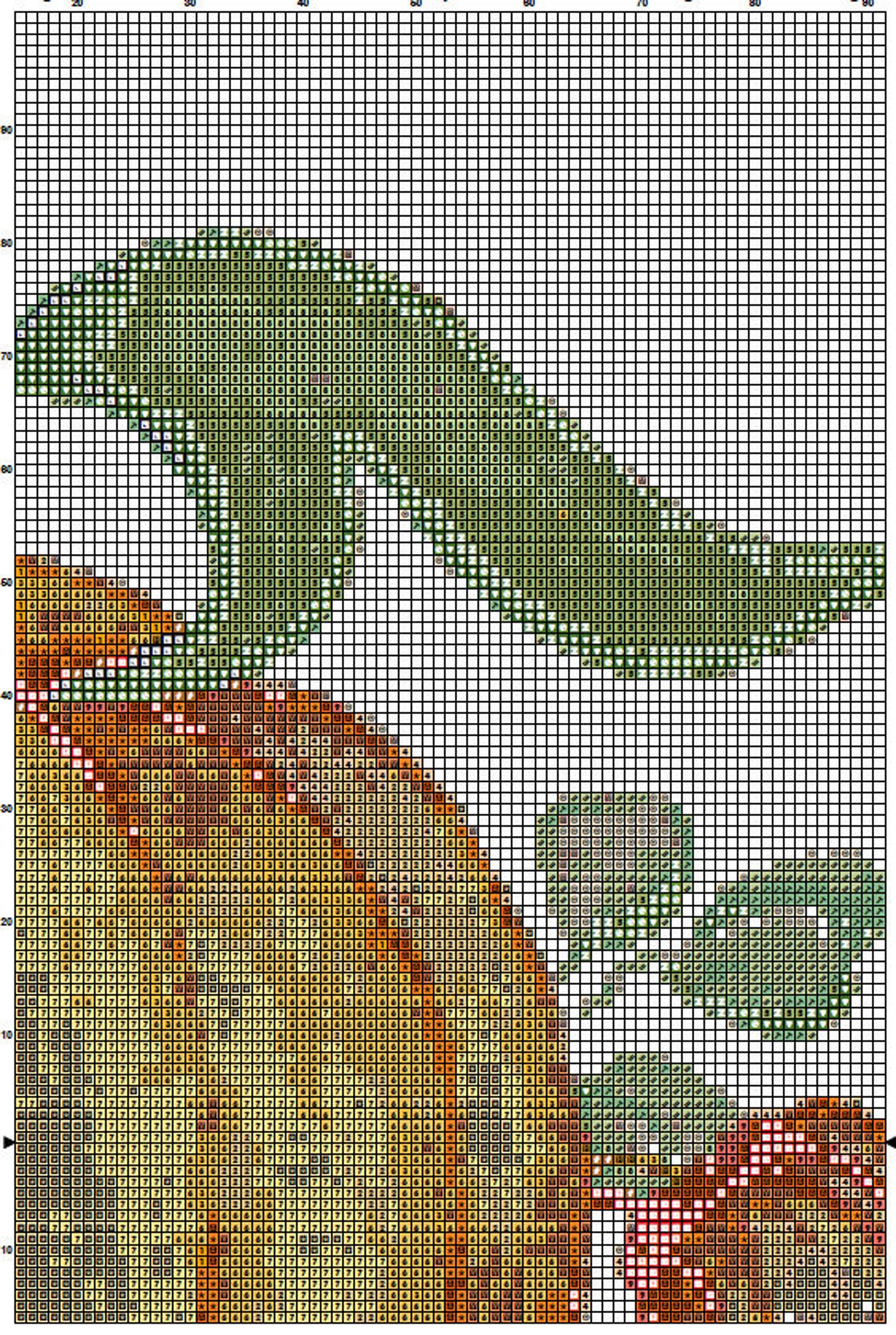 Pumpkin Cross Stitch Pattern 1 Instant PDF Download Autumn | Etsy