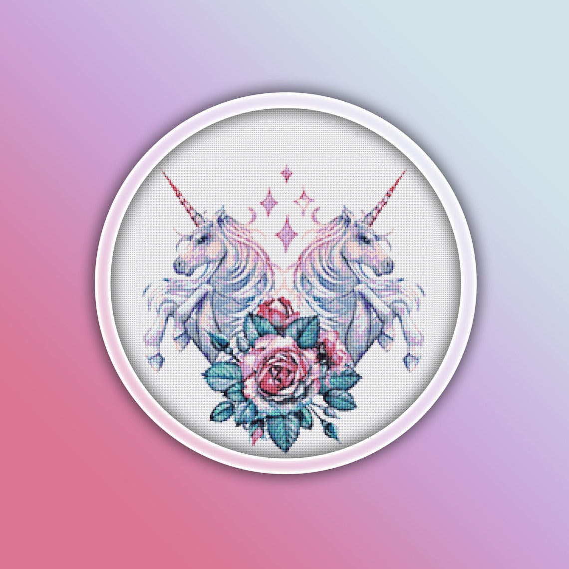 Unicorns Cross Stitch Pattern 1 Instant PDF Download Unicorn - Etsy