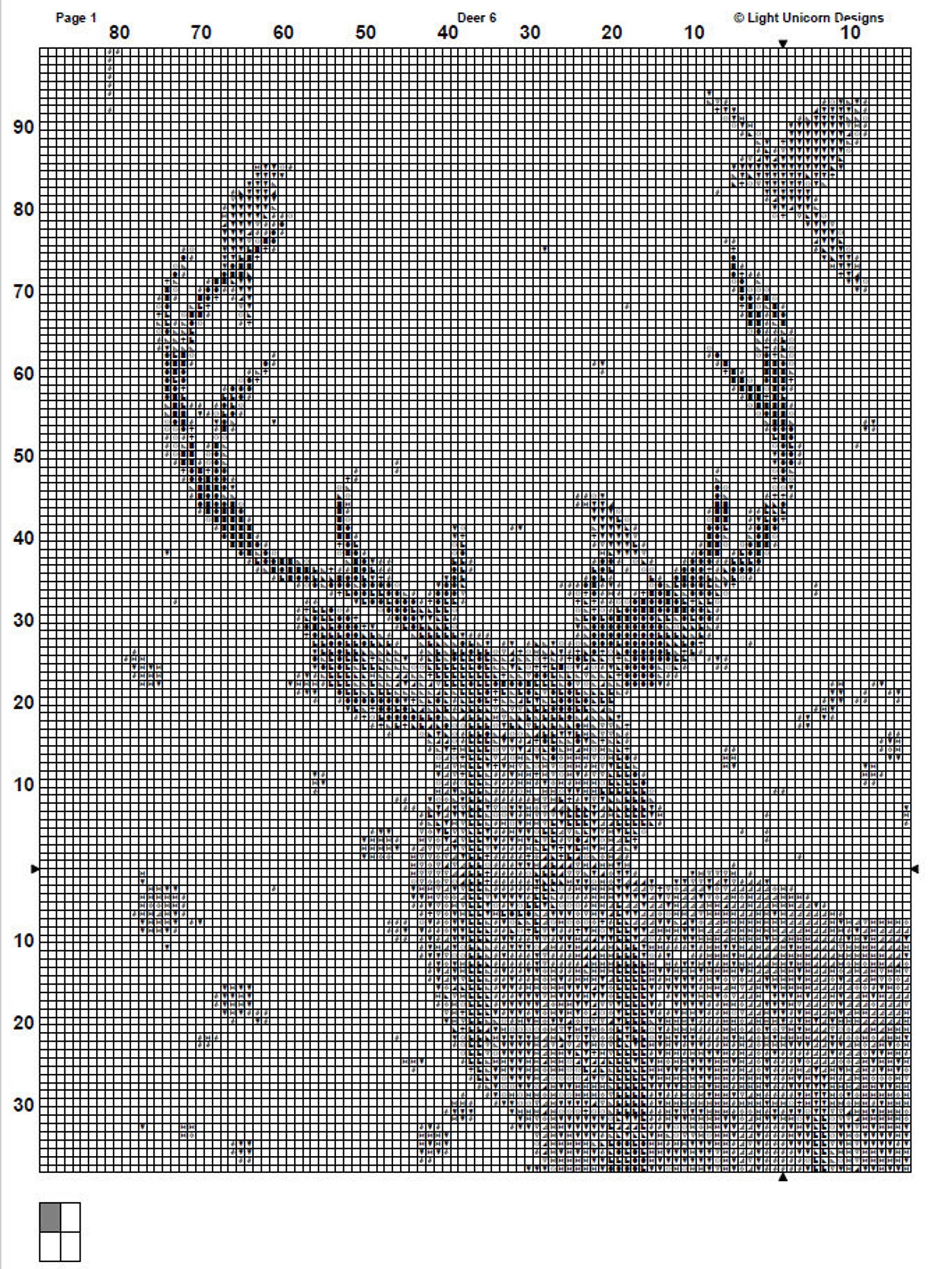 Deer Cross Stitch Pattern 6 Instant Download Instant PDF - Etsy