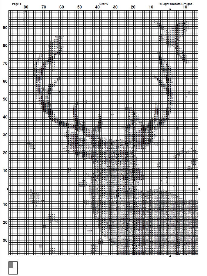 Deer Cross Stitch Pattern 6 Instant Download Instant PDF - Etsy