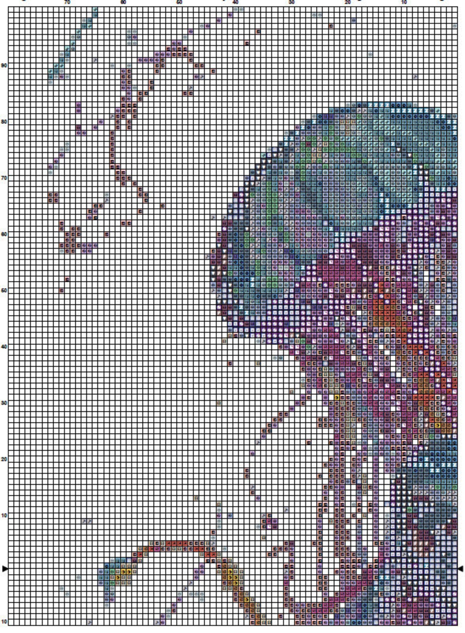 Jellyfish Cross Stitch Pattern 2 Instant PDF Download Sea Etsy
