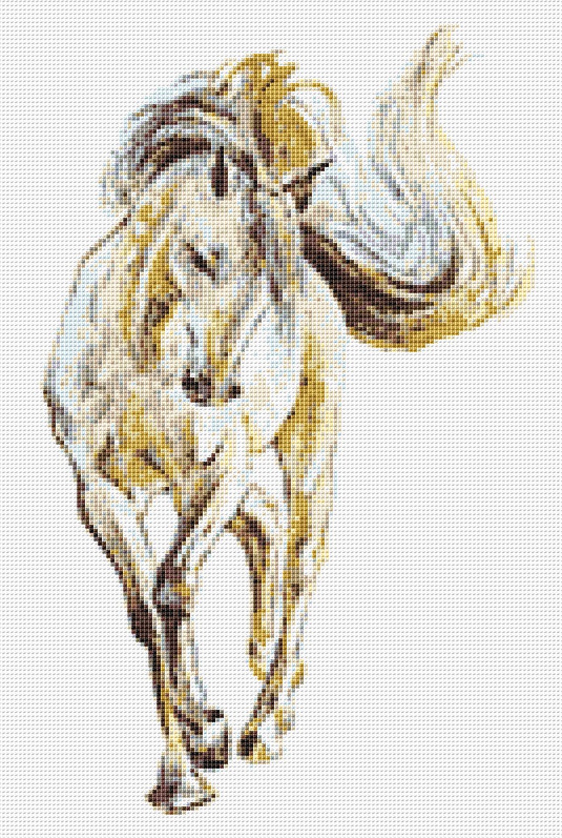 White Horse Cross Stitch Pattern 1 Instant PDF Download - Etsy