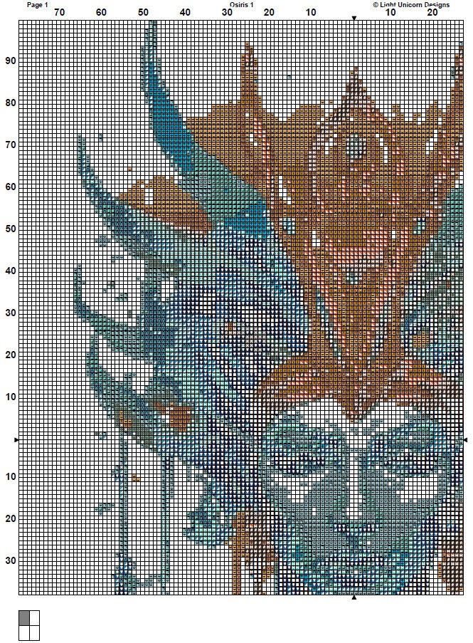 Osiris Cross Stitch Pattern 1 Instant PDF Download - Egyptian God ...