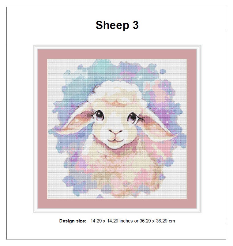 Sheep Cross Stitch Pattern 3 Instant Download Instant PDF - Etsy