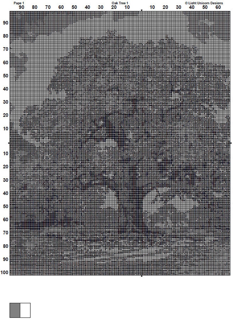 Oak Tree Cross Stitch Pattern 1 Instant PDF Download | Summer Tree ...