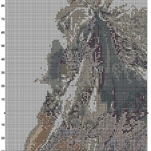 White Horse Cross Stitch Pattern 2 Instant PDF Download - Horse ...