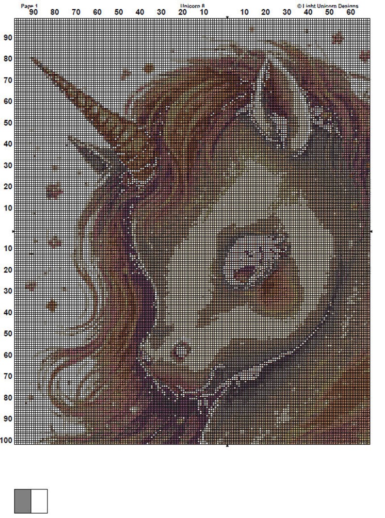 Unicorn Cross Stitch Pattern 8 Instant PDF Download Horse Etsy