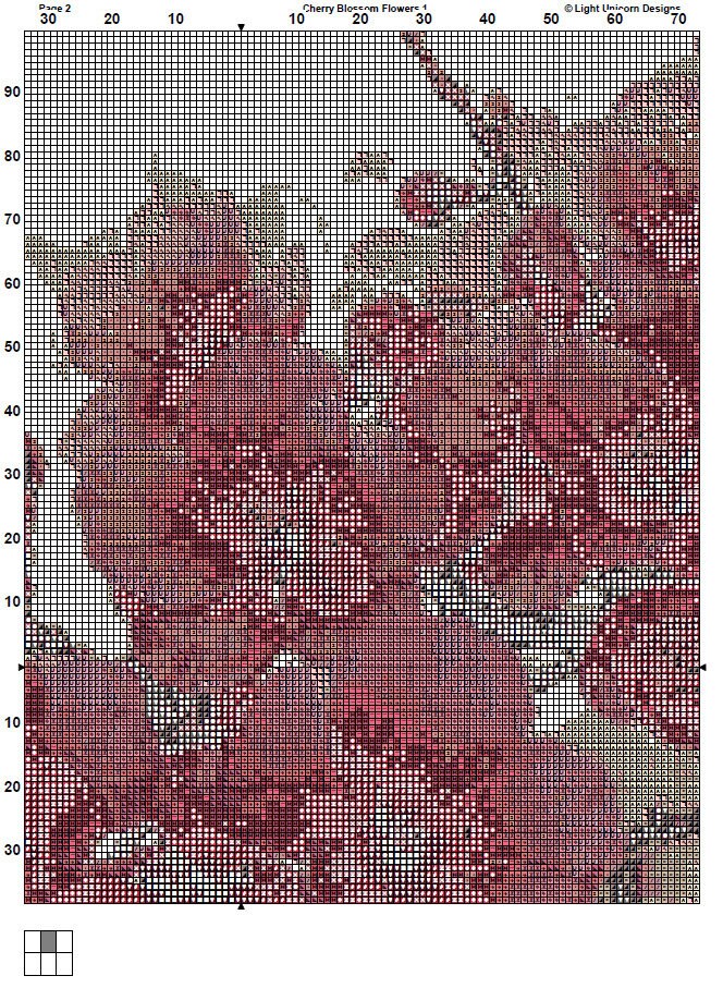 Cherry Blossoms Flowers Cross Stitch Pattern 1 Instant PDF Download ...