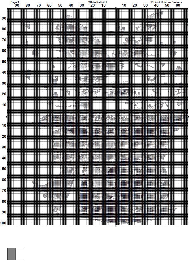 White Rabbit Cross Stitch Pattern 1 Instant PDF Download - Bunny ...