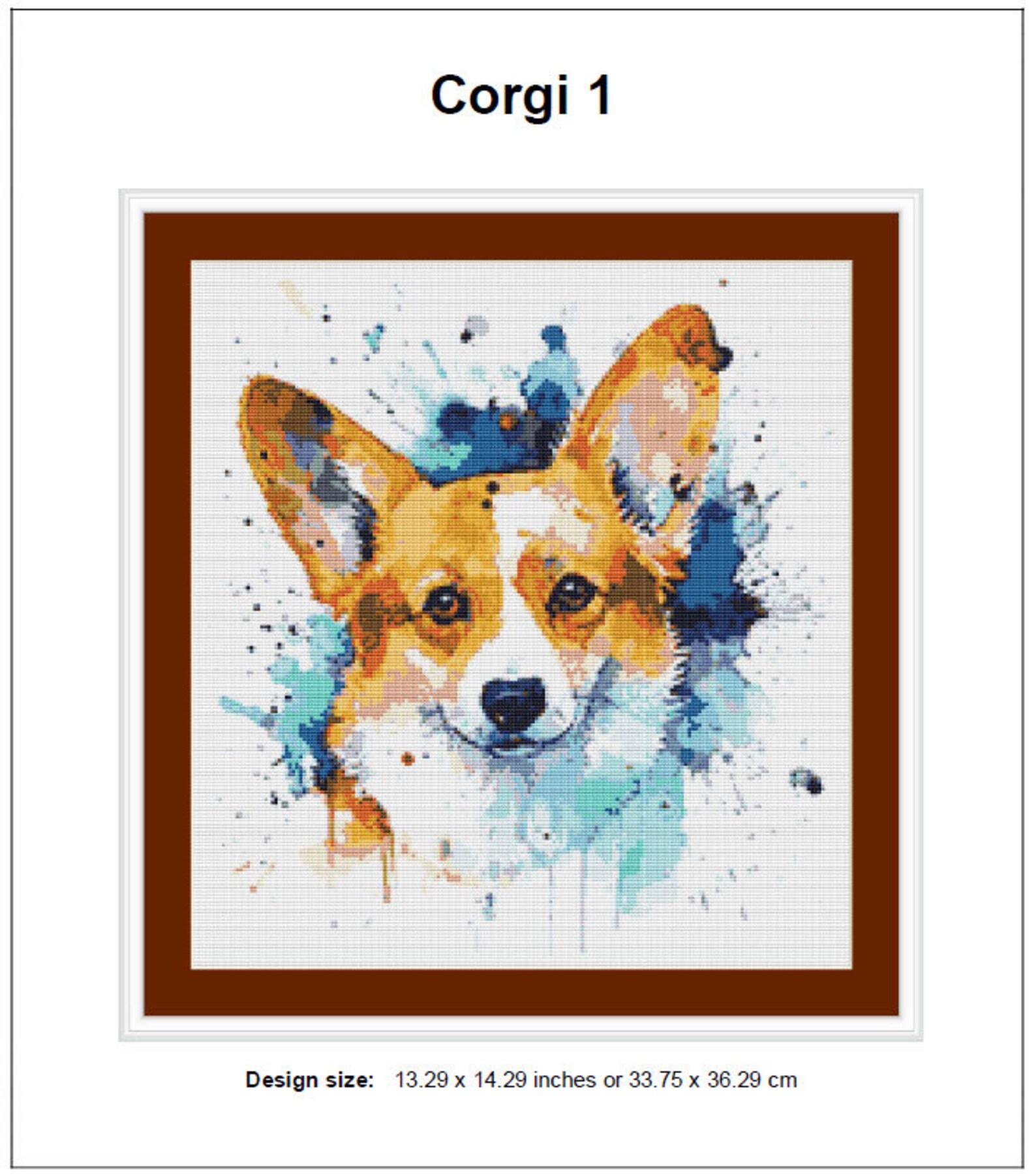 Corgi Cross Stitch Pattern Instant PDF Download - Welsh Corgi Dog ...